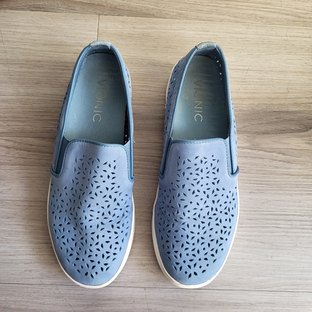 Vionic Blue Slip-On Shoes - Picture 8 of 10